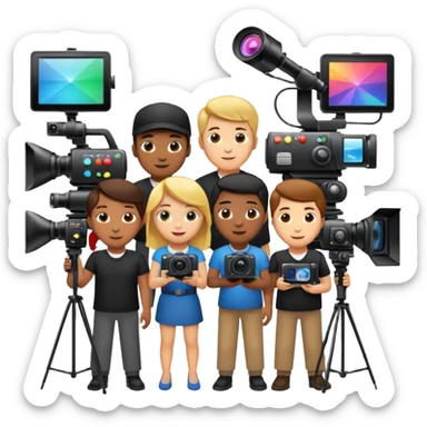 media production create a content sticker