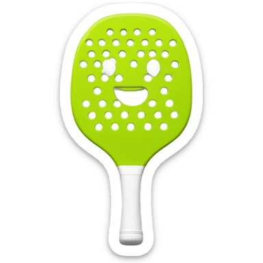 pickleball paddle with ball sticker