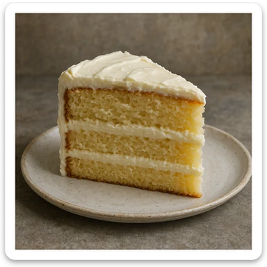 a slice of cake, realistic style sticker