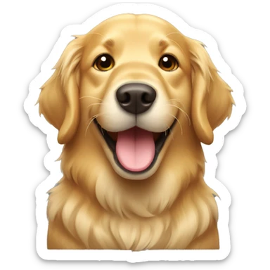 Golden Retriever Head smiling sticker