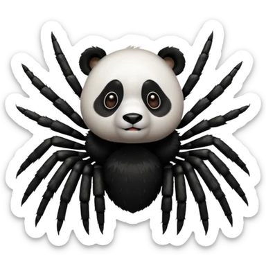 Паук + панда  sticker