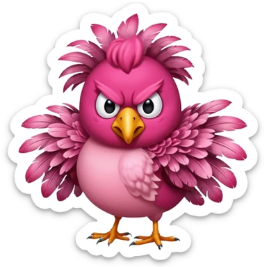 pink bird angry birds  sticker