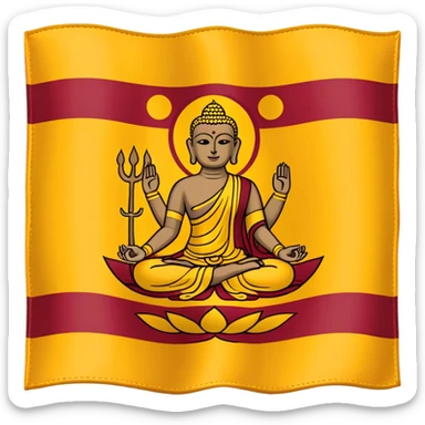 Sri Lankan Buddhist flag  sticker