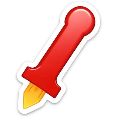 exclamation mark red sticker