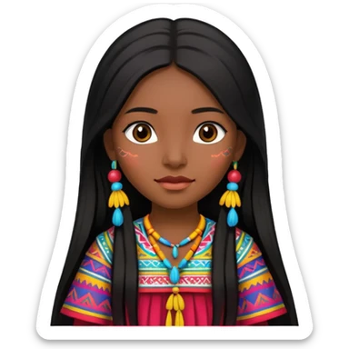 Peruvian girl sticker