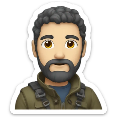 Blauer haken sticker