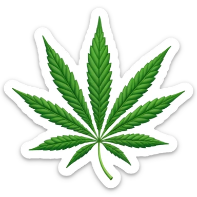 Cannabis leaf sticker