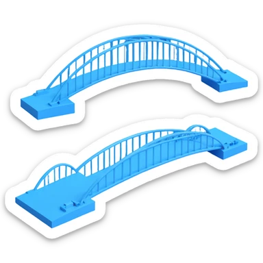blue bridge blueprint sticker
