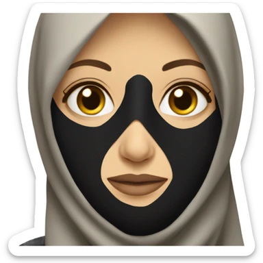 Woman wearing a niqab with only her eyes showing sticker
