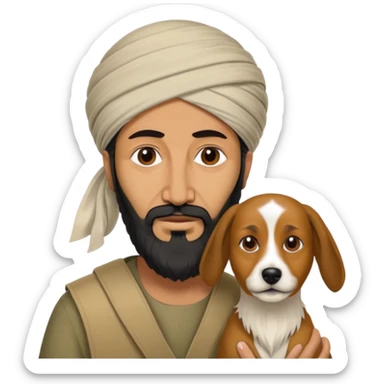 Osama bin Laden with a dog sticker