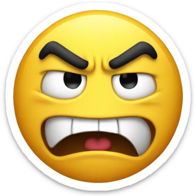 Angry happy face sticker