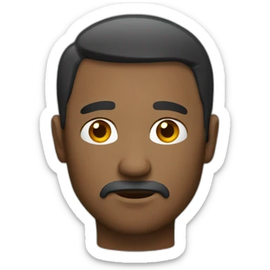 man with lack of focus  sticker