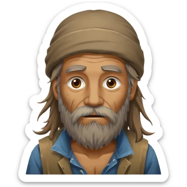 homeless guy sticker