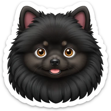 Black Pomeranian Spitz sticker