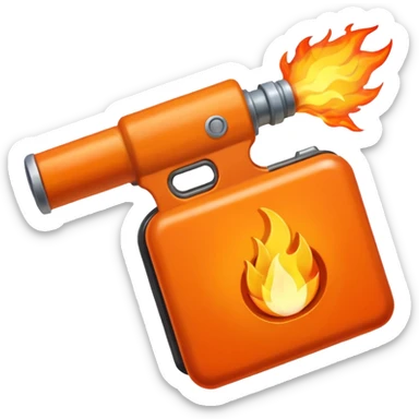 flame thrower realistic sticker