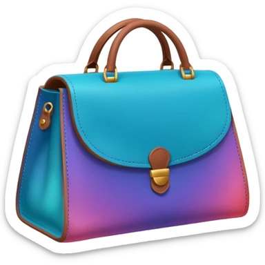 Coins inside brown leather bag, make bag always brown  color

Change coins color in in gradient of turquoise, blue, pink, purple, and coral sticker