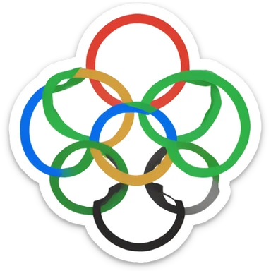 olympic rings color sticker