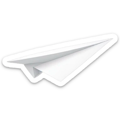 Paper airplane sticker