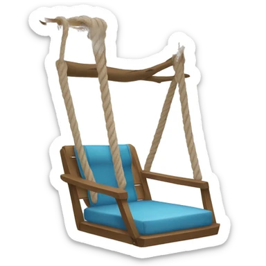 hanging rope swing chair sticker