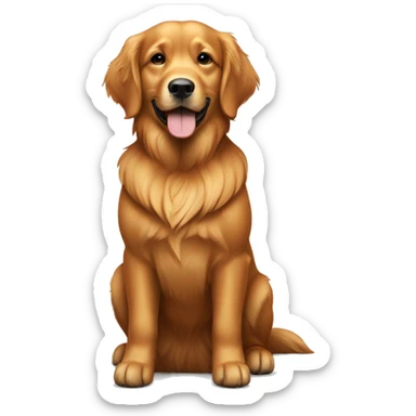 Caramel Brown Golden Retriever sticker