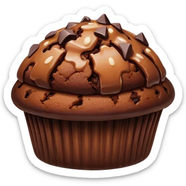 Gooey chocolate muffin sticker