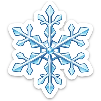 ice snowflake element sticker