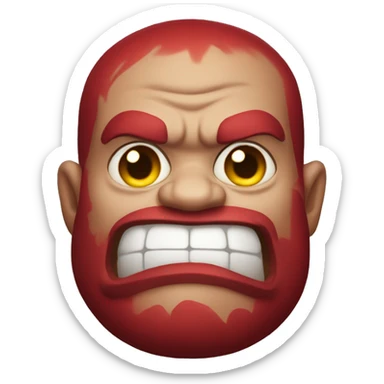 Red whatsapp IOS Oni Ogre sticker