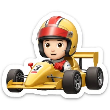 Formula racer sticker