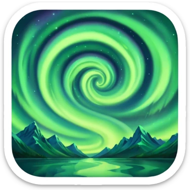 Northern lights sticker