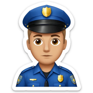 gavin as a cop  sticker