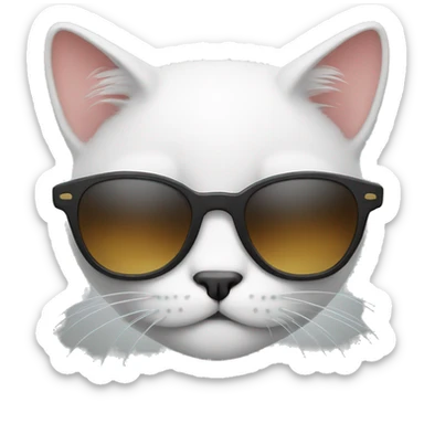 Cat with sunglasses sticker