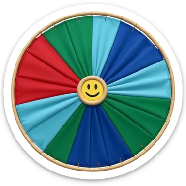 Drapeau bleu et vert avec une roue rouge zvec 24 rayon sticker