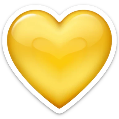 light yellow heart sticker