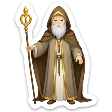 Tarot Card with the hermit on it sticker