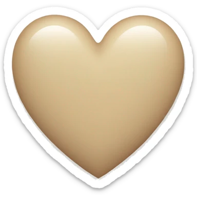 Beige heart  sticker