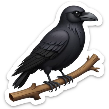 a cartoon Viking raven sticker