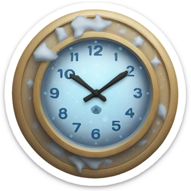 Frozen wall clock sticker
