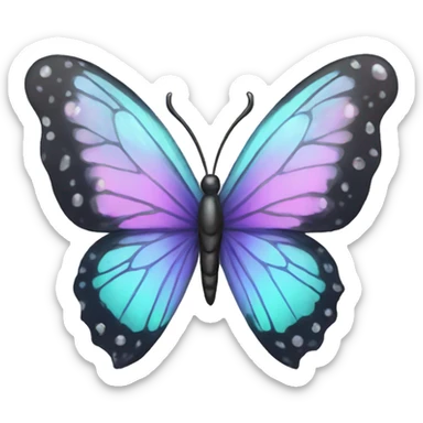 Crystal butterfly sticker