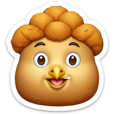 Make an emoji of a chicken nugget sticker