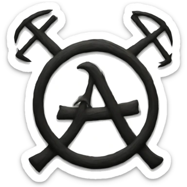 anarchy sign sticker