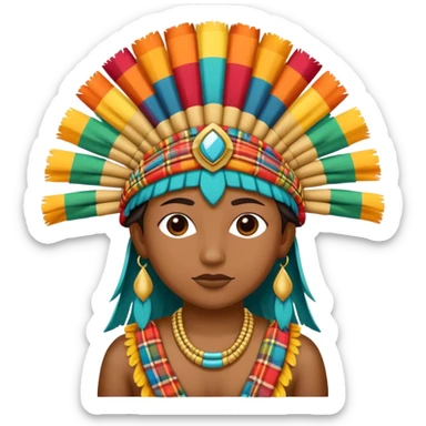 Coiffe en tissu madras sticker