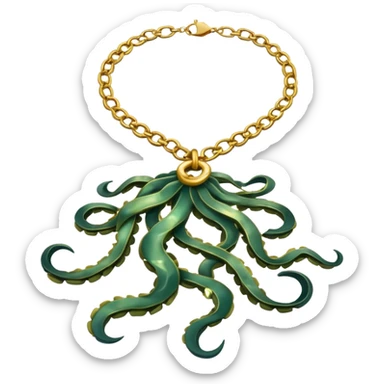 Necklace on ocean floor sticker