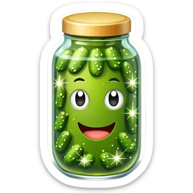 Pickle with sparkles  sticker