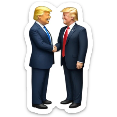 Elon musk shaking hand with Donald Trump sticker