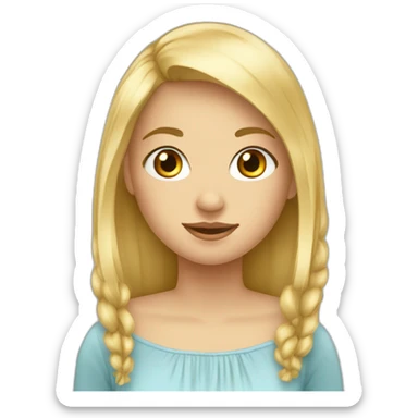 Fille de 14 ans blonde avec frange rideau sticker