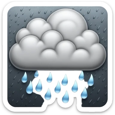 rain cloud sticker