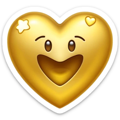 Bijoux Coeur doré rayon lumineux sticker