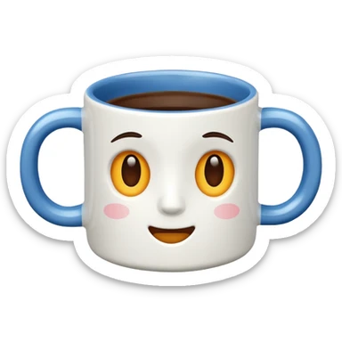 Realistic coffee mug sticker