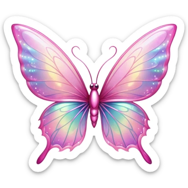 PINK FAIRY WINGS WITH GLITTERS sticker