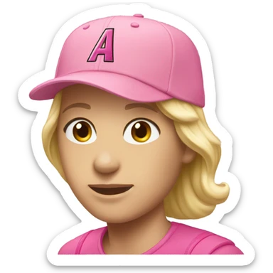 pink nike cap sticker